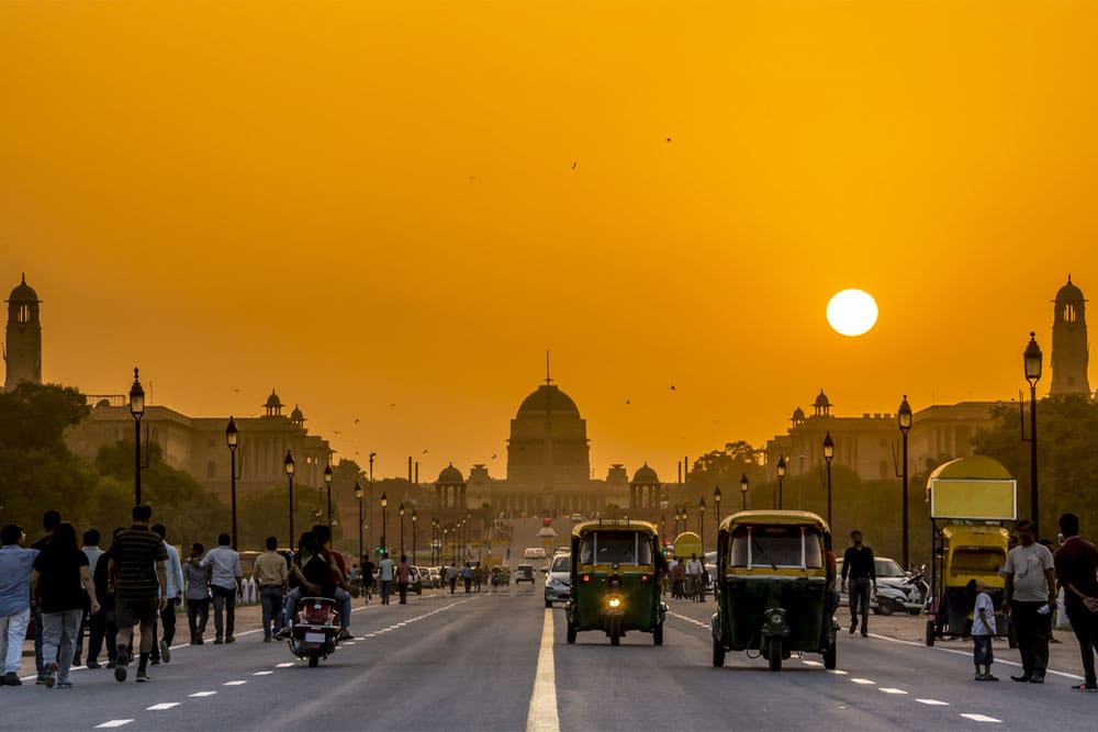 Sunset in India